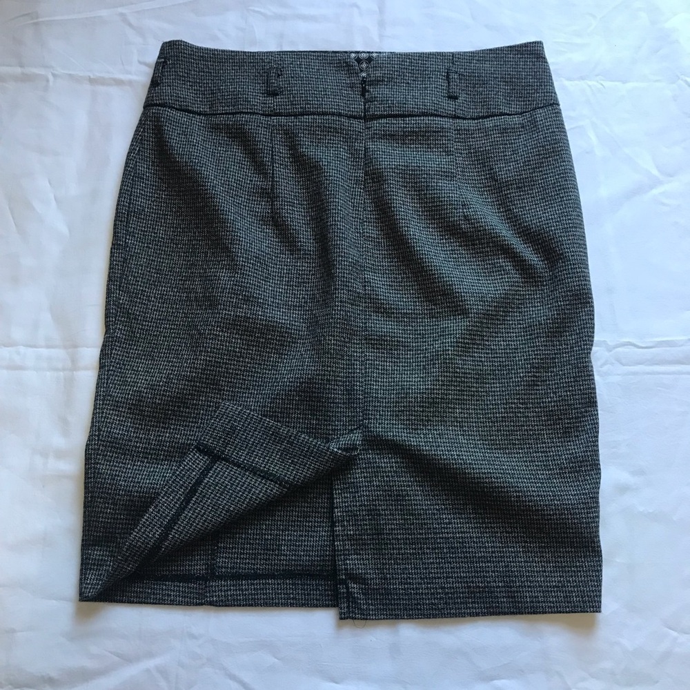 Charlotte Russe pencil Skirt grey knit patterned Sz S